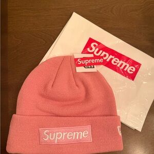 Supreme Light Pink Knit Hat